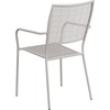image:imageFlash Furniture Commercial Grade White IndoorOutdoor Steel Patio Arm Chair with Square BackLight Gray