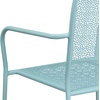 image:imageFlash Furniture Commercial Grade White IndoorOutdoor Steel Patio Arm Chair with Square BackSky Blue