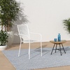 image:imageFlash Furniture Commercial Grade White IndoorOutdoor Steel Patio Arm Chair with Square BackWhite