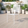 image:imageFlash Furniture Commercial Grade White IndoorOutdoor Steel Patio Arm Chair with Square BackWhite