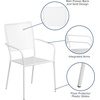 image:imageFlash Furniture Commercial Grade White IndoorOutdoor Steel Patio Arm Chair with Square BackWhite