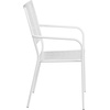 image:imageFlash Furniture Commercial Grade White IndoorOutdoor Steel Patio Arm Chair with Square BackWhite