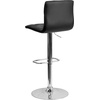 image:imageFlash Furniture Contemporary Button Tufted White Vinyl Adjustable Height Barstool with Chrome BaseBlack