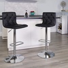 image:imageFlash Furniture Contemporary Button Tufted White Vinyl Adjustable Height Barstool with Chrome BaseBlack