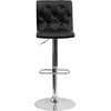 image:imageFlash Furniture Contemporary Button Tufted White Vinyl Adjustable Height Barstool with Chrome BaseBlack