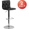 image:imageFlash Furniture Contemporary Button Tufted White Vinyl Adjustable Height Barstool with Chrome BaseBlack