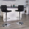 image:imageFlash Furniture Contemporary Button Tufted White Vinyl Adjustable Height Barstool with Chrome BaseBlack