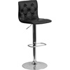 image:imageFlash Furniture Contemporary Button Tufted White Vinyl Adjustable Height Barstool with Chrome BaseBlack