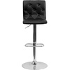 image:imageFlash Furniture Contemporary Button Tufted White Vinyl Adjustable Height Barstool with Chrome BaseBlack