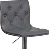 image:imageFlash Furniture Contemporary Button Tufted White Vinyl Adjustable Height Barstool with Chrome BaseGrey