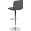image:imageFlash Furniture Contemporary Button Tufted White Vinyl Adjustable Height Barstool with Chrome BaseGrey
