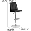 image:imageFlash Furniture Contemporary Button Tufted White Vinyl Adjustable Height Barstool with Chrome BaseGrey