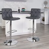image:imageFlash Furniture Contemporary Button Tufted White Vinyl Adjustable Height Barstool with Chrome BaseGrey