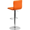 image:imageFlash Furniture Contemporary Button Tufted White Vinyl Adjustable Height Barstool with Chrome BaseOrange