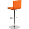image:imageFlash Furniture Contemporary Button Tufted White Vinyl Adjustable Height Barstool with Chrome BaseOrange