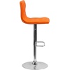 image:imageFlash Furniture Contemporary Button Tufted White Vinyl Adjustable Height Barstool with Chrome BaseOrange