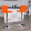 image:imageFlash Furniture Contemporary Button Tufted White Vinyl Adjustable Height Barstool with Chrome BaseOrange