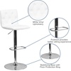 image:imageFlash Furniture Contemporary Button Tufted White Vinyl Adjustable Height Barstool with Chrome BaseWhite