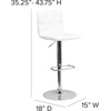 image:imageFlash Furniture Contemporary Button Tufted White Vinyl Adjustable Height Barstool with Chrome BaseWhite