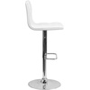 image:imageFlash Furniture Contemporary Button Tufted White Vinyl Adjustable Height Barstool with Chrome BaseWhite