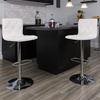 image:imageFlash Furniture Contemporary Button Tufted White Vinyl Adjustable Height Barstool with Chrome BaseWhite
