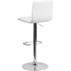 image:imageFlash Furniture Contemporary Button Tufted White Vinyl Adjustable Height Barstool with Chrome BaseWhite