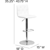image:imageFlash Furniture Contemporary Button Tufted White Vinyl Adjustable Height Barstool with Chrome BaseWhite