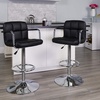 image:imageFlash Furniture Contemporary Gray Quilted Vinyl Adjustable Height Barstool with Arms and Chrome BaseBlack