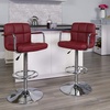 image:imageFlash Furniture Contemporary Gray Quilted Vinyl Adjustable Height Barstool with Arms and Chrome BaseBurgundy