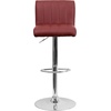 image:imageFlash Furniture Contemporary Gray Quilted Vinyl Adjustable Height Barstool with Arms and Chrome BaseBurgundy