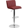 image:imageFlash Furniture Contemporary Gray Quilted Vinyl Adjustable Height Barstool with Arms and Chrome BaseBurgundy