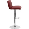 image:imageFlash Furniture Contemporary Gray Quilted Vinyl Adjustable Height Barstool with Arms and Chrome BaseBurgundy