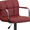 image:imageFlash Furniture Contemporary Gray Quilted Vinyl Adjustable Height Barstool with Arms and Chrome BaseBurgundy