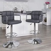 image:imageFlash Furniture Contemporary Gray Quilted Vinyl Adjustable Height Barstool with Arms and Chrome BaseGrey