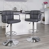 image:imageFlash Furniture Contemporary Gray Quilted Vinyl Adjustable Height Barstool with Arms and Chrome BaseGrey
