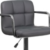 image:imageFlash Furniture Contemporary Gray Quilted Vinyl Adjustable Height Barstool with Arms and Chrome BaseGrey