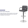 image:imageFlash Furniture Contemporary Gray Quilted Vinyl Adjustable Height Barstool with Arms and Chrome BaseGrey