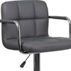image:imageFlash Furniture Contemporary Gray Quilted Vinyl Adjustable Height Barstool with Arms and Chrome BaseGrey