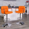 image:imageFlash Furniture Contemporary Gray Quilted Vinyl Adjustable Height Barstool with Arms and Chrome BaseOrange