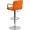 image:imageFlash Furniture Contemporary Gray Quilted Vinyl Adjustable Height Barstool with Arms and Chrome BaseOrange