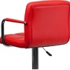 image:imageFlash Furniture Contemporary Gray Quilted Vinyl Adjustable Height Barstool with Arms and Chrome BaseRed