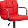 image:imageFlash Furniture Contemporary Gray Quilted Vinyl Adjustable Height Barstool with Arms and Chrome BaseRed