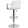 image:imageFlash Furniture Contemporary Gray Quilted Vinyl Adjustable Height Barstool with Arms and Chrome BaseWhite