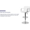image:imageFlash Furniture Contemporary Gray Quilted Vinyl Adjustable Height Barstool with Arms and Chrome BaseWhite