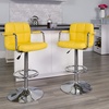 image:imageFlash Furniture Contemporary Gray Quilted Vinyl Adjustable Height Barstool with Arms and Chrome BaseYellow