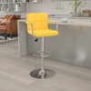 image:imageFlash Furniture Contemporary Gray Quilted Vinyl Adjustable Height Barstool with Arms and Chrome BaseYellow