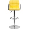image:imageFlash Furniture Contemporary Gray Quilted Vinyl Adjustable Height Barstool with Arms and Chrome BaseYellow