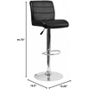 image:imageFlash Furniture Contemporary Gray Vinyl Adjustable Height Barstool with Rolled Seat and Chrome BaseBlack