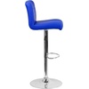image:imageFlash Furniture Contemporary Gray Vinyl Adjustable Height Barstool with Rolled Seat and Chrome BaseBlue