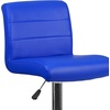 image:imageFlash Furniture Contemporary Gray Vinyl Adjustable Height Barstool with Rolled Seat and Chrome BaseBlue